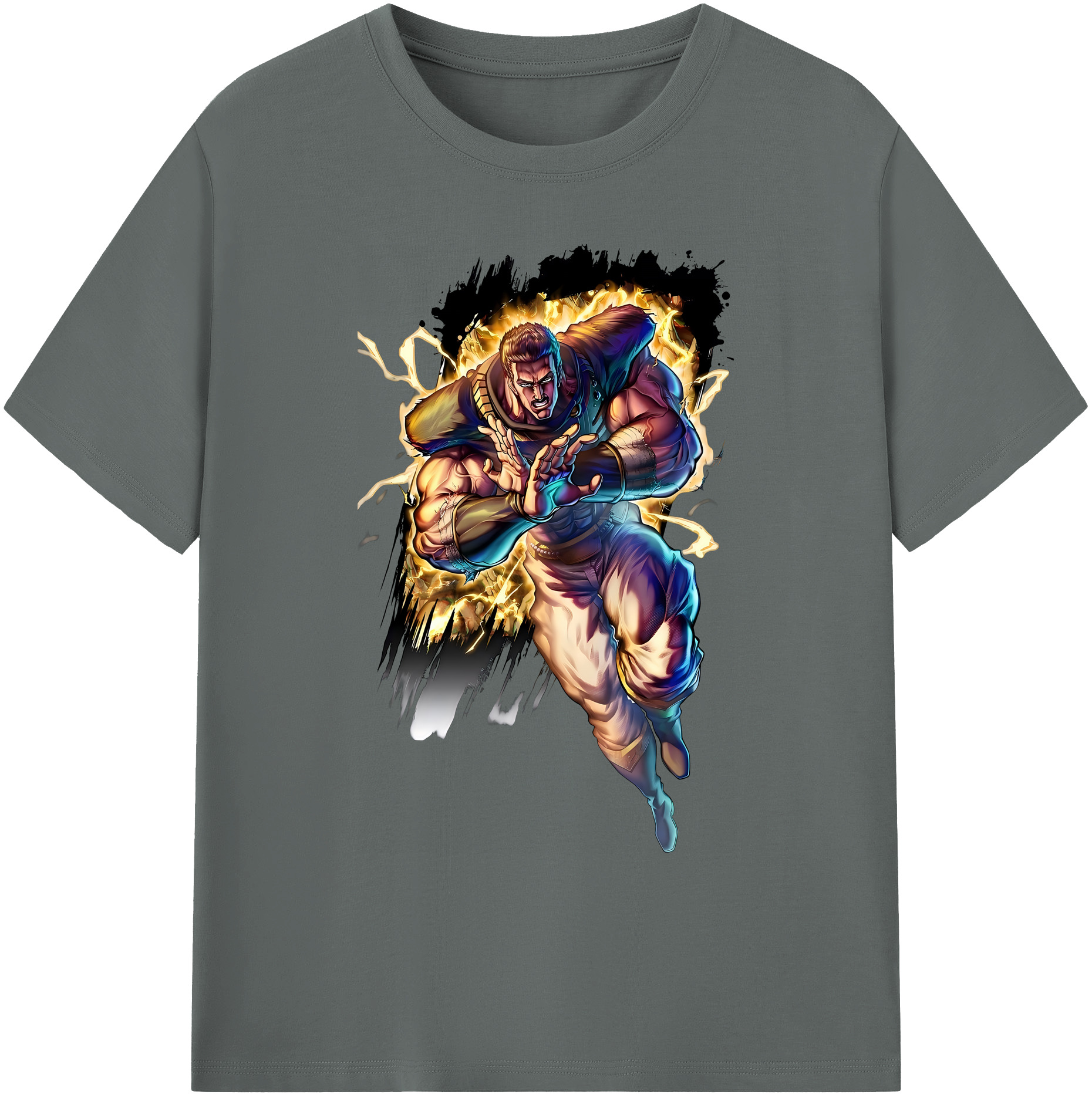 （画像用） 北斗の拳 Fist of the North Star 綿100％ メンズ半袖Tシャツ｜肌触りやわらか＆通気性
